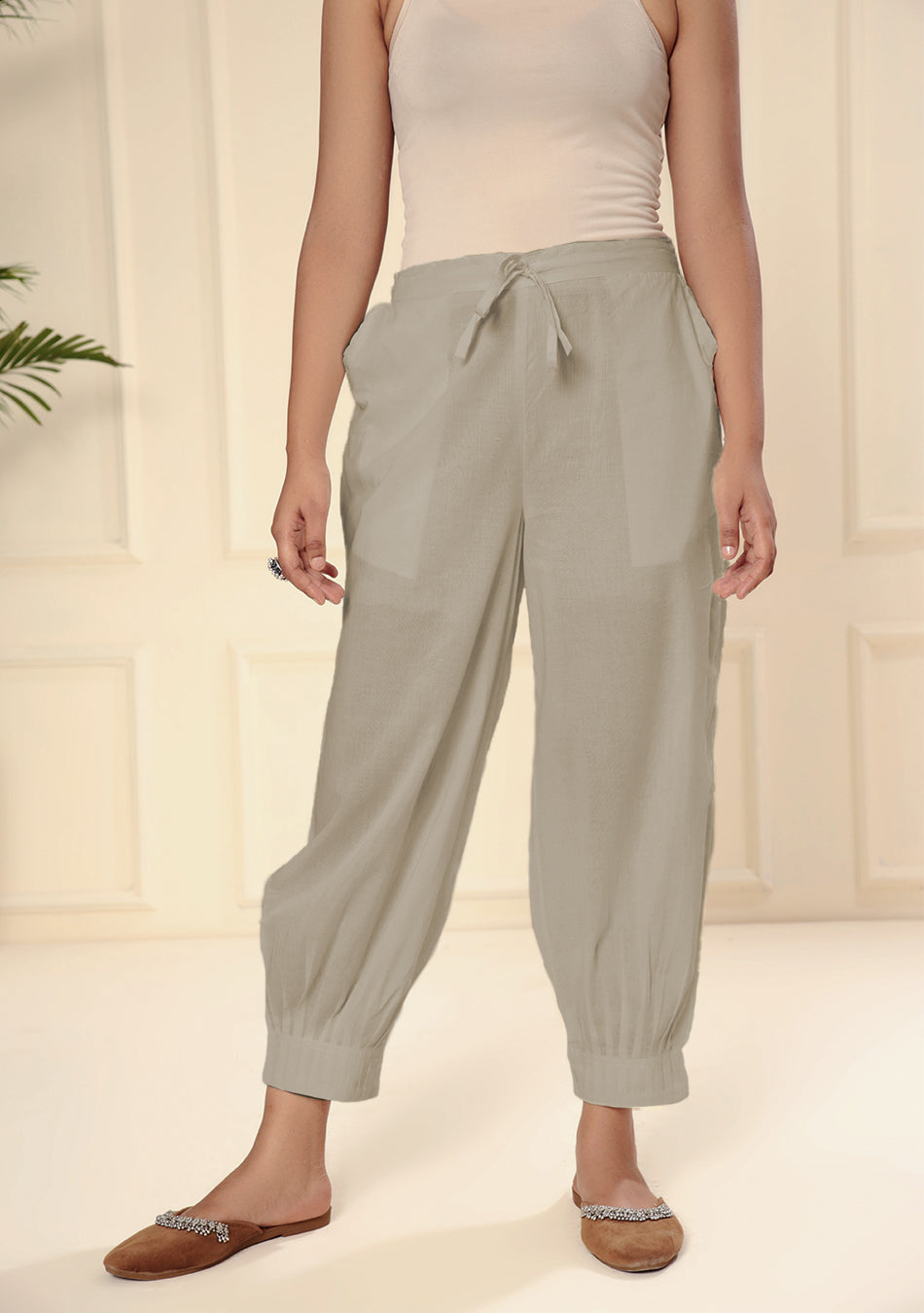 STONE AFGHANI PANT WITH PINTEX