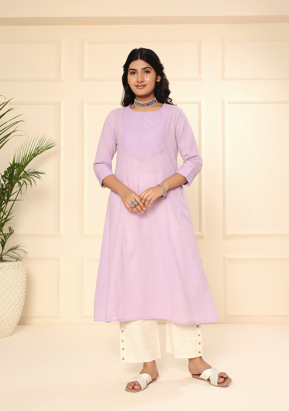 Lilac Breeze Cotton Kurta