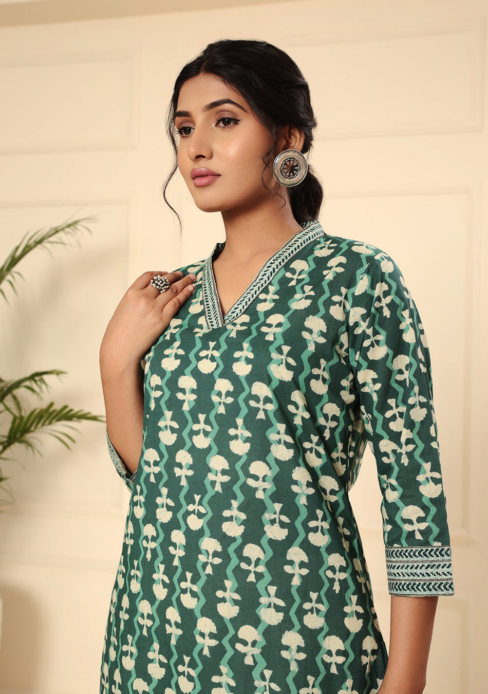 Mineral Green Cotton Kurta