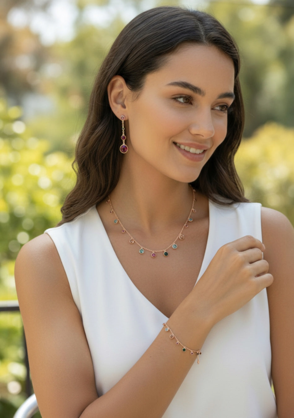 Iridescent Gem Charm Set