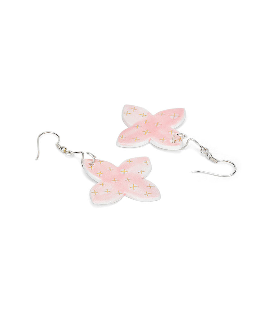 Blush Cross Elegance Earrings