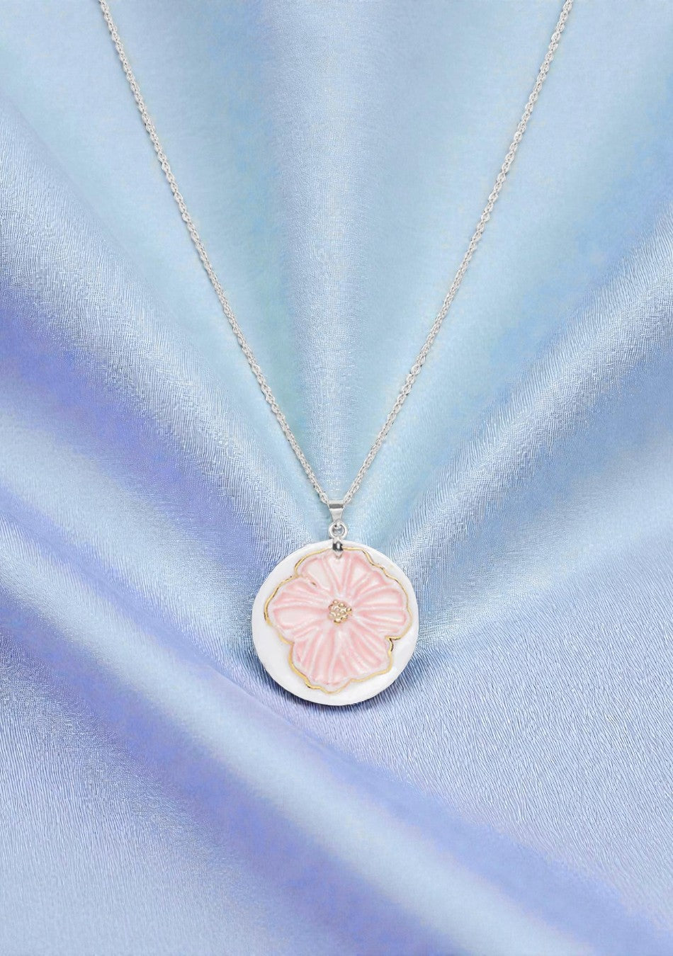 Blush Bloom Earrings and Pendant Set