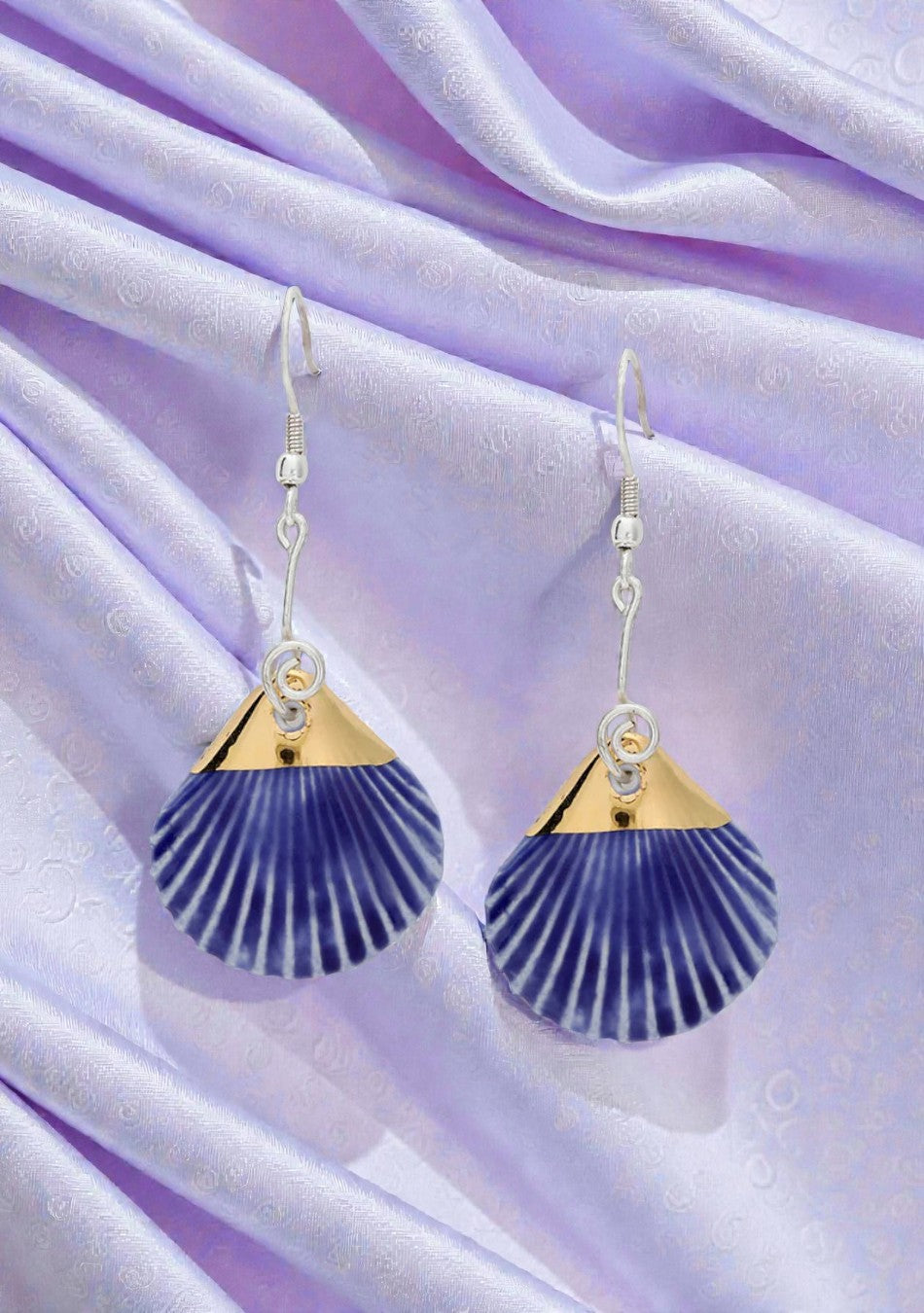 Cerulean Shell Elegance Earrings