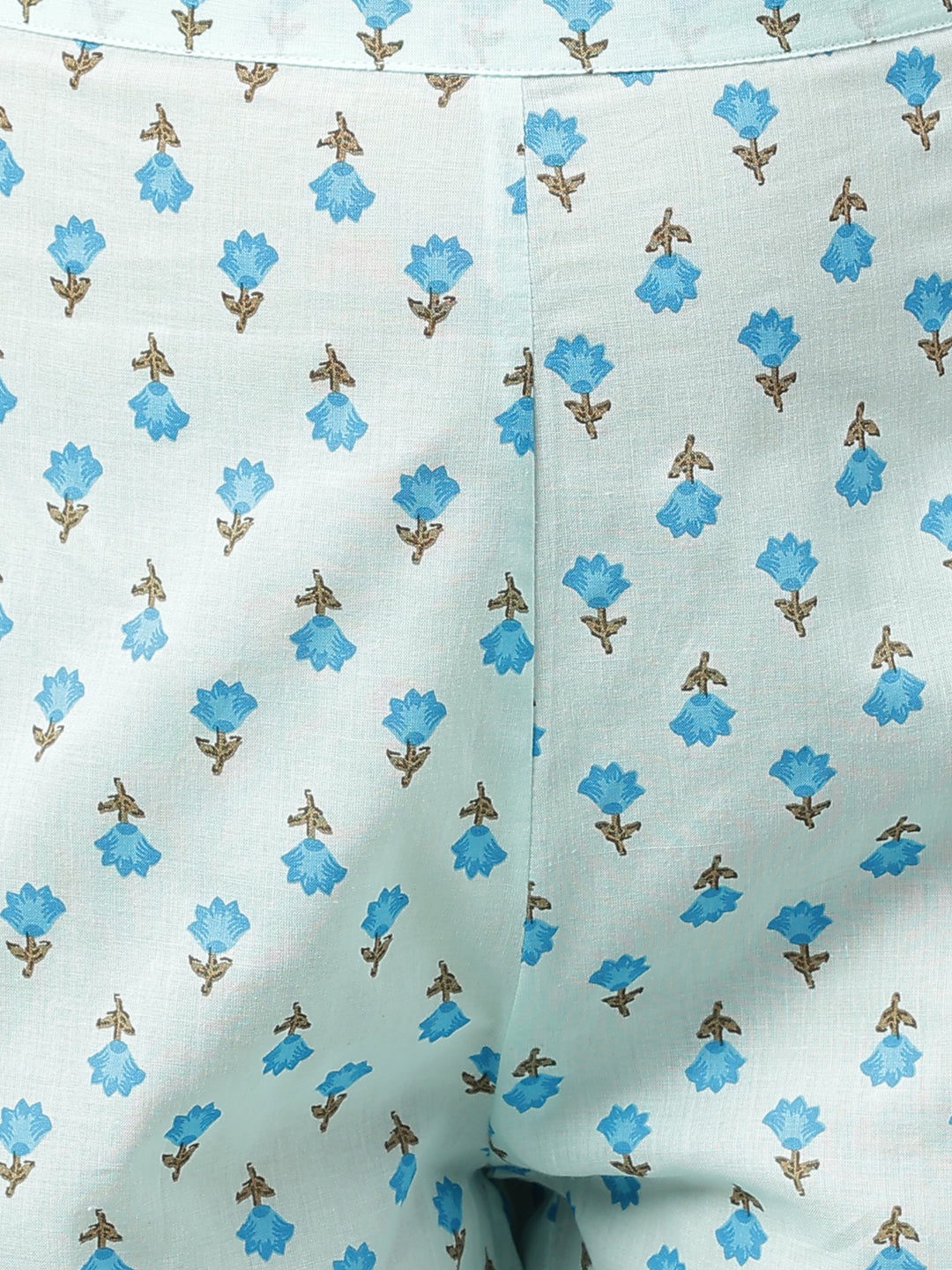 Light Blue Floral Print kurta Pant set with Dupatta
