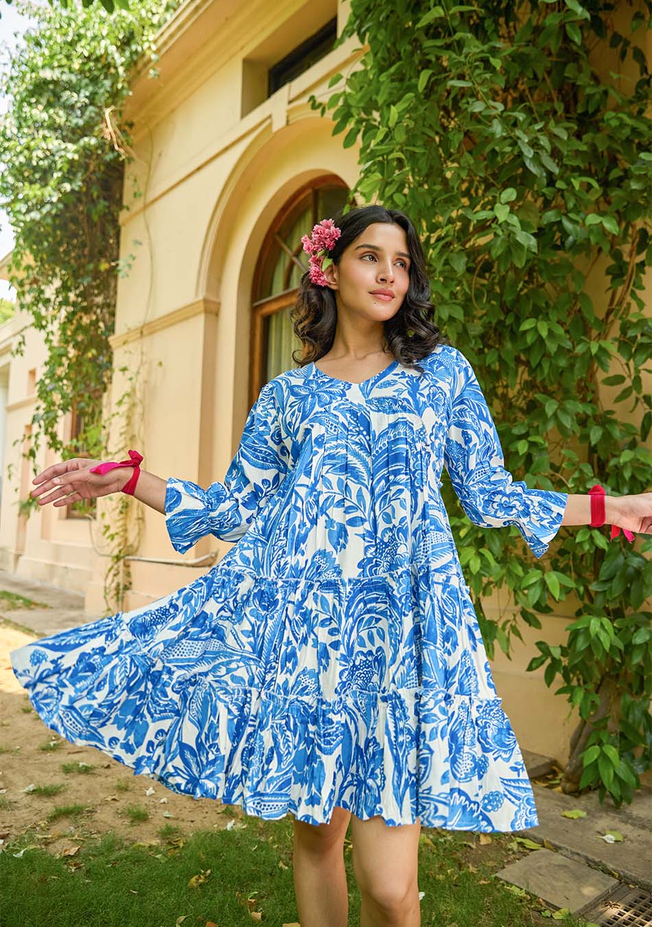 blue dress nordstrom rack Santorini Blue Marble Dress – URock Couture main image 1