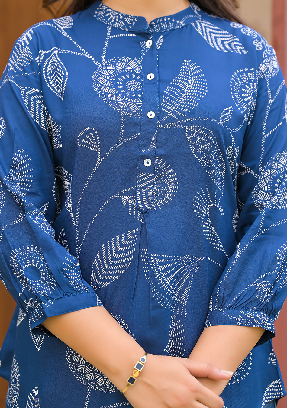 Azure Botanical Top