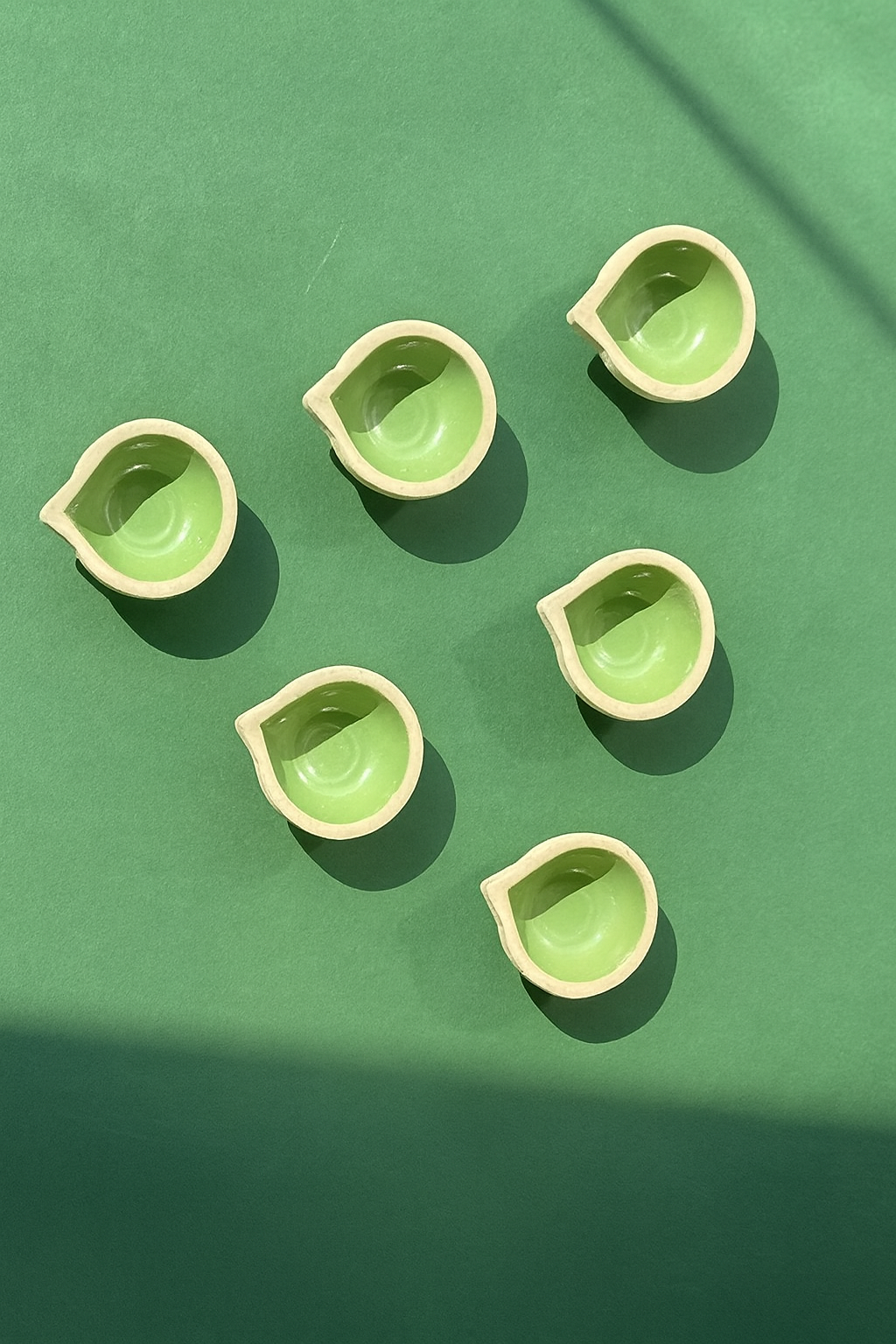 pista green diya set