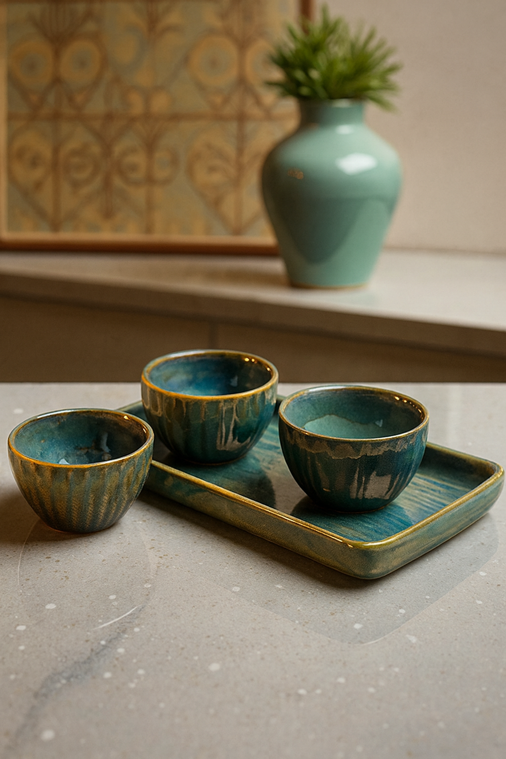 Jade Boat Ceramic Bowls & Platter