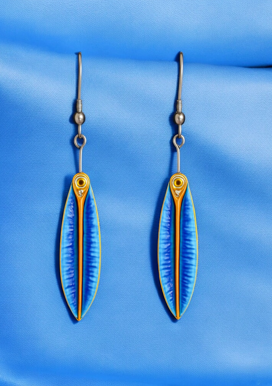 Swiss Cheese Leaf Pendant and Shell Earring Set