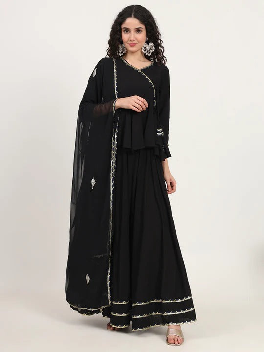 Back Gota Hand Work lehenga dupatta set