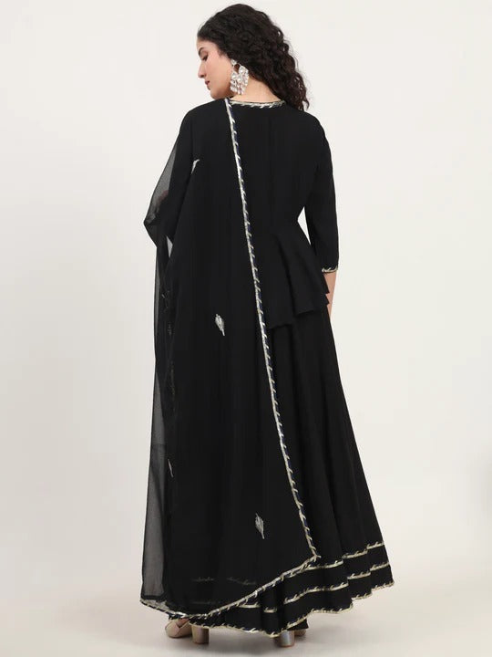 Back Gota Hand Work lehenga dupatta set
