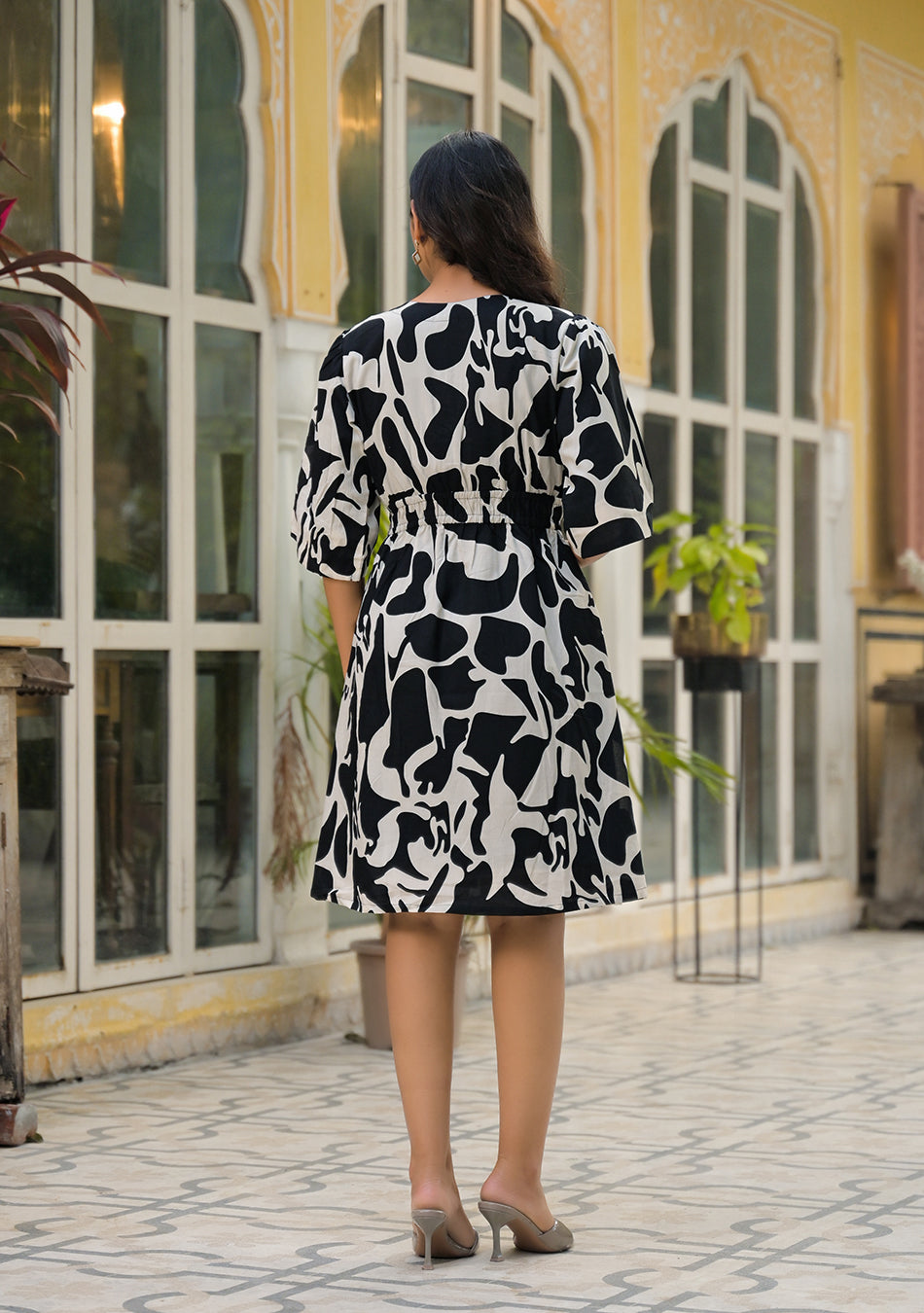 Monochrome Melody Dress