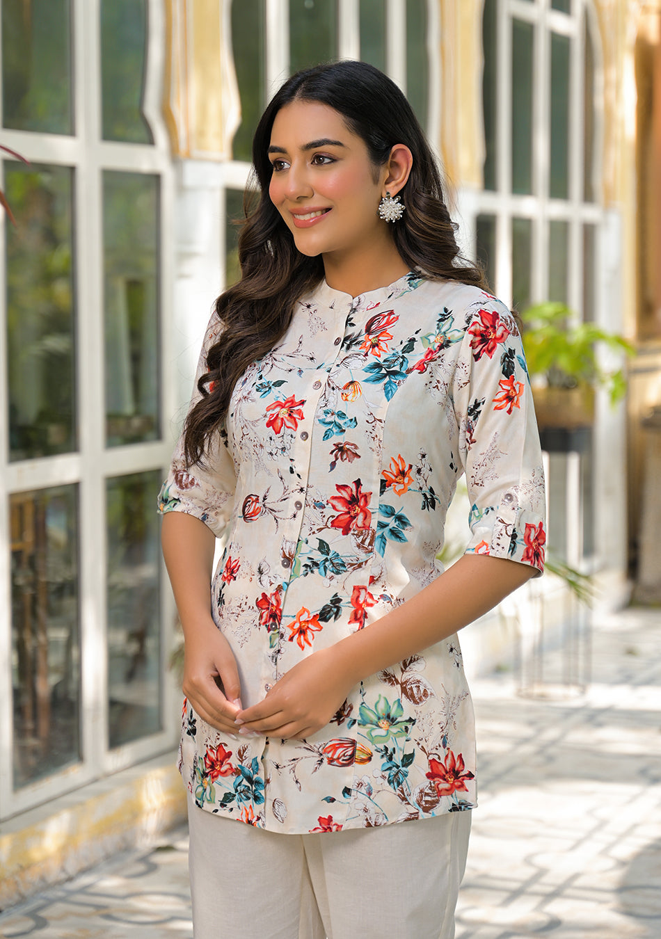 Ivory Garden Bloom Top