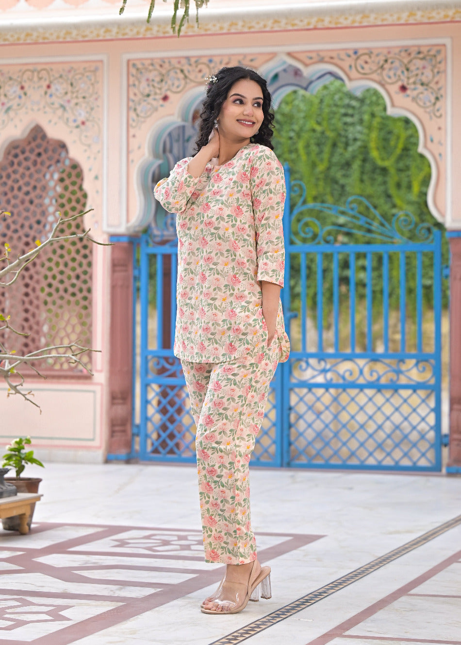 Peach Blossom Nightsuit/loungewear