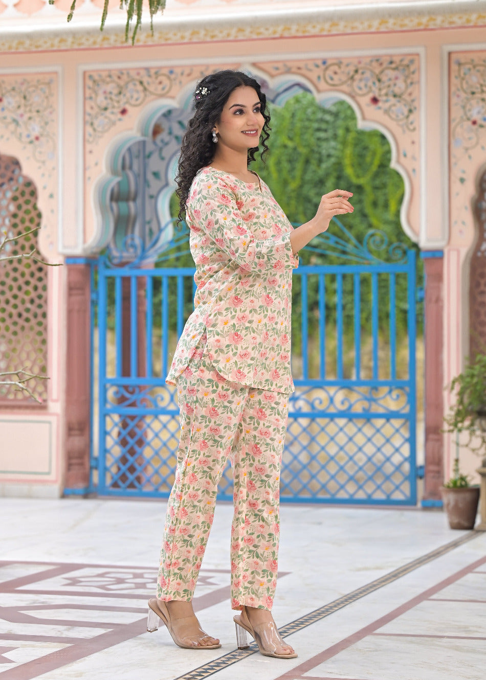 Peach Blossom Nightsuit/loungewear