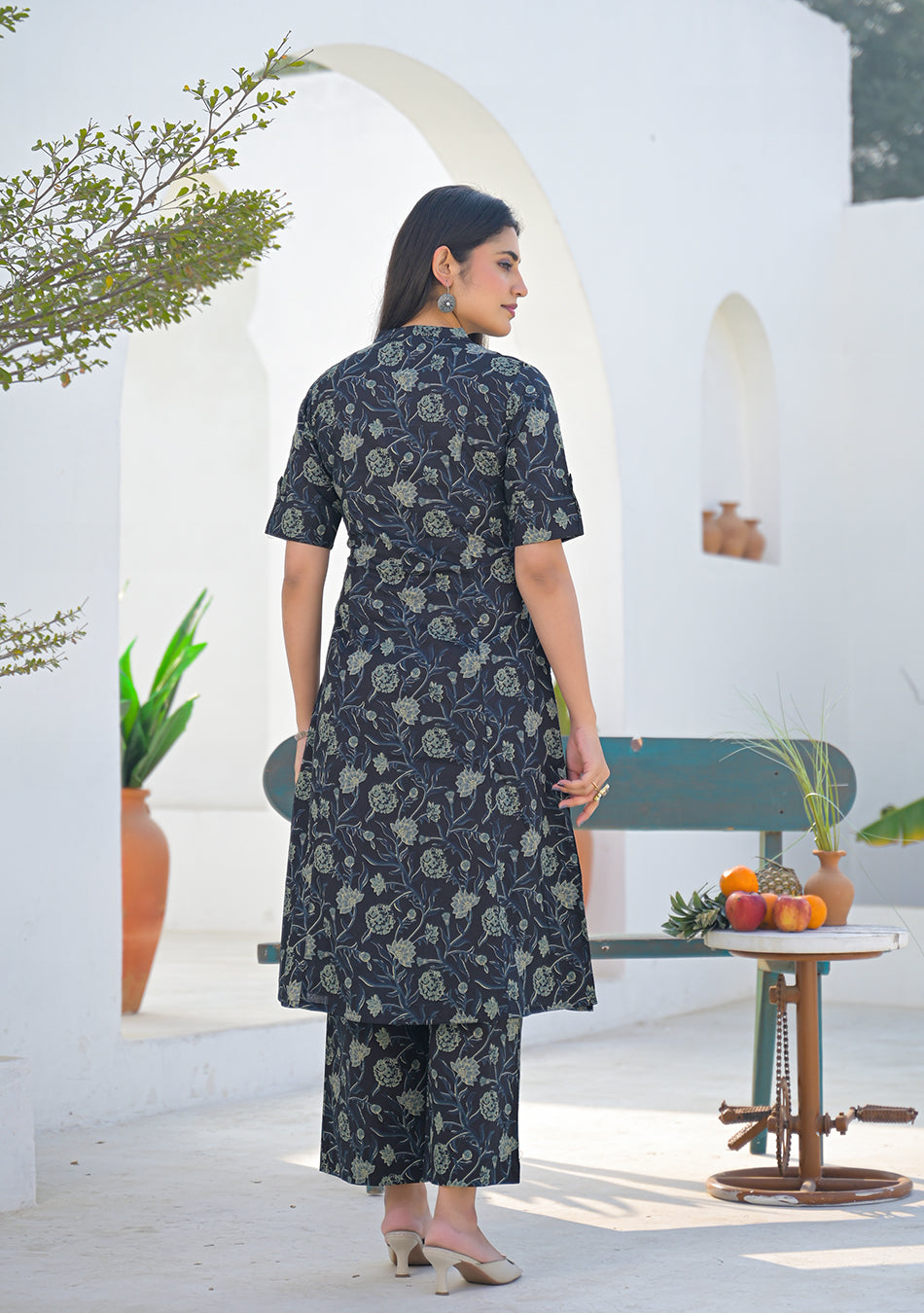 Aravalii Charcoal Sage Printed Co-ord Set