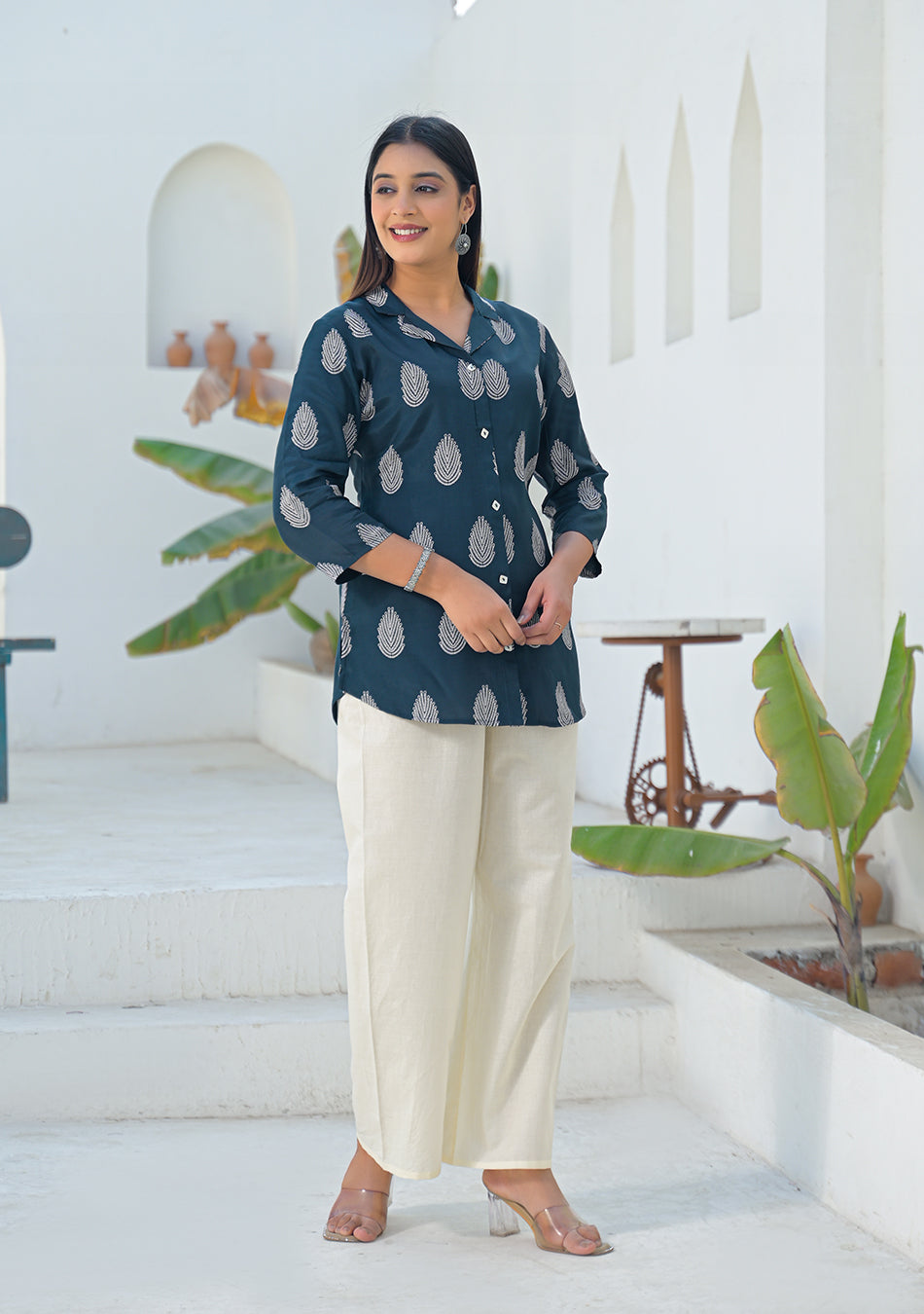 Aravalii Indigo Leaf Top