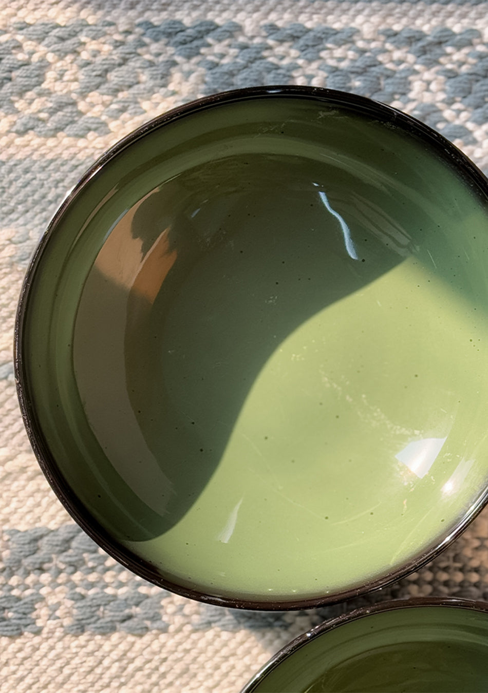 Green Oblong Serving Bowls