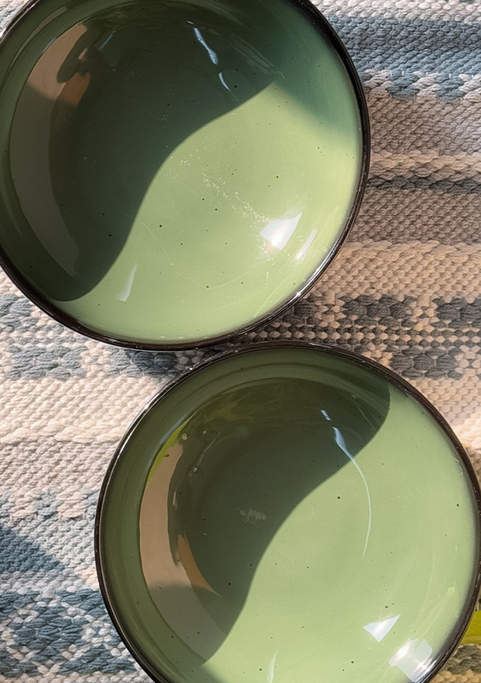 Green Oblong Soup Bowls