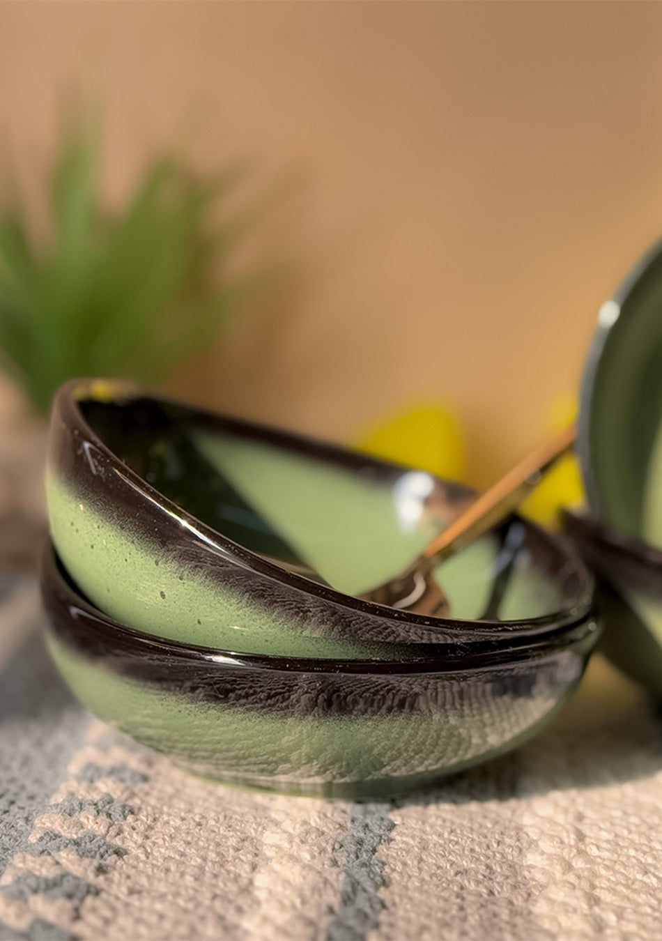 Green Oblong Portion Bowls