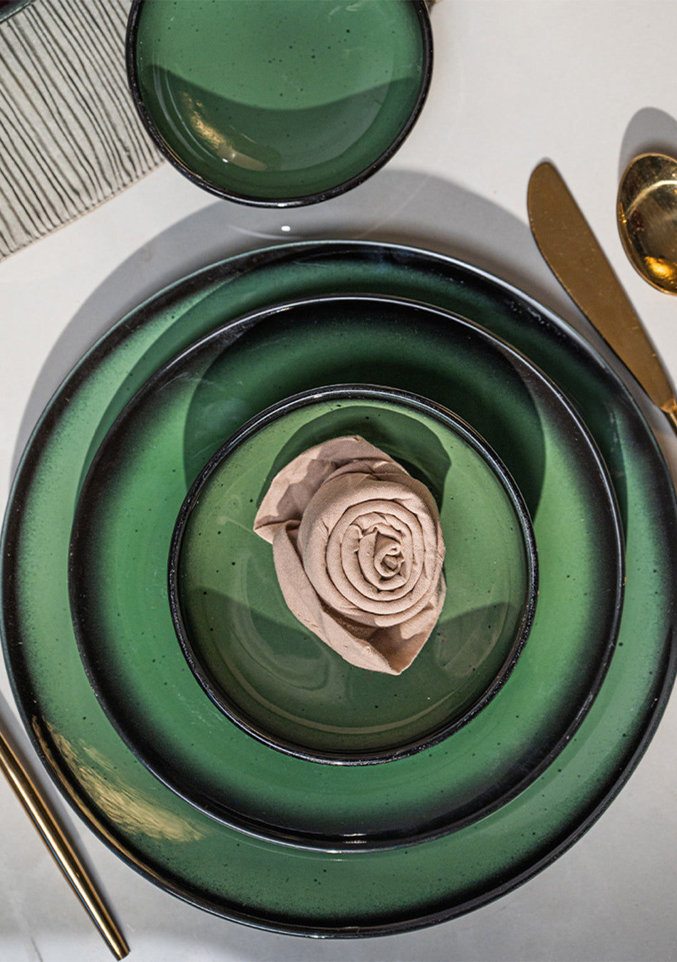 Green Oblong Dinnerset