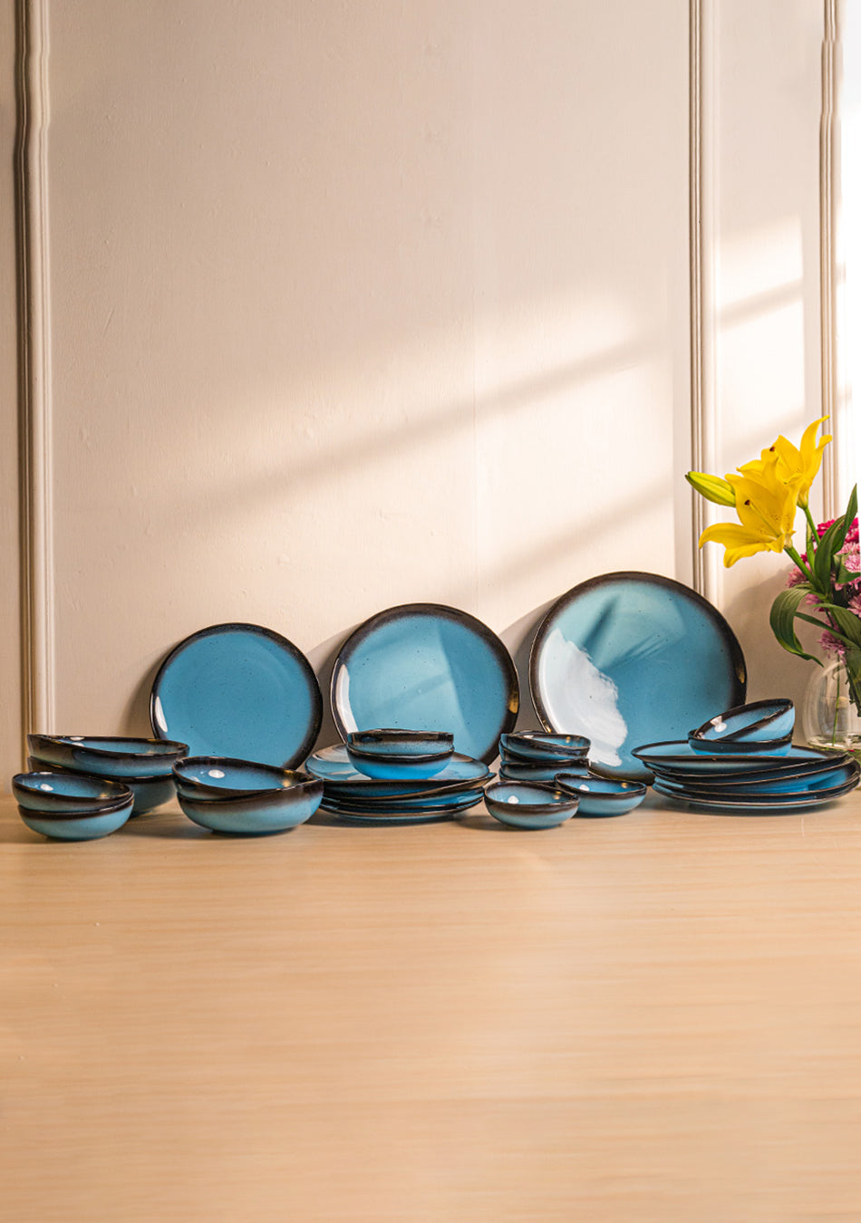Blue Oblong Dinnerset