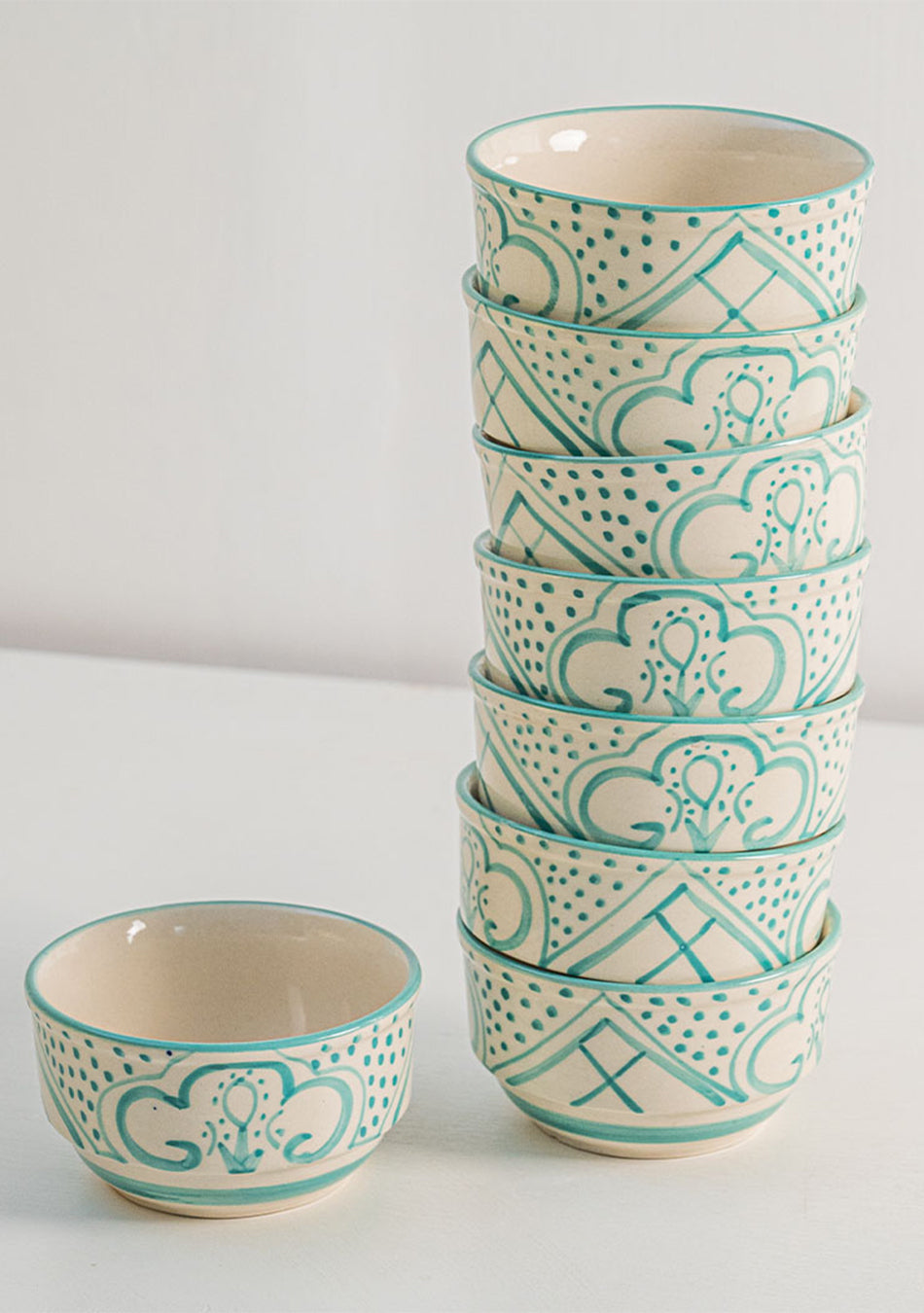 Aquamarine Mandala Soup Bowls