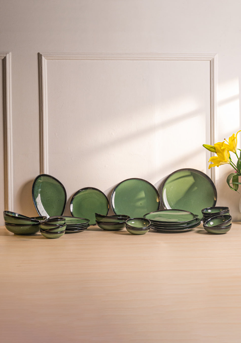 Green Oblong Dinnerset