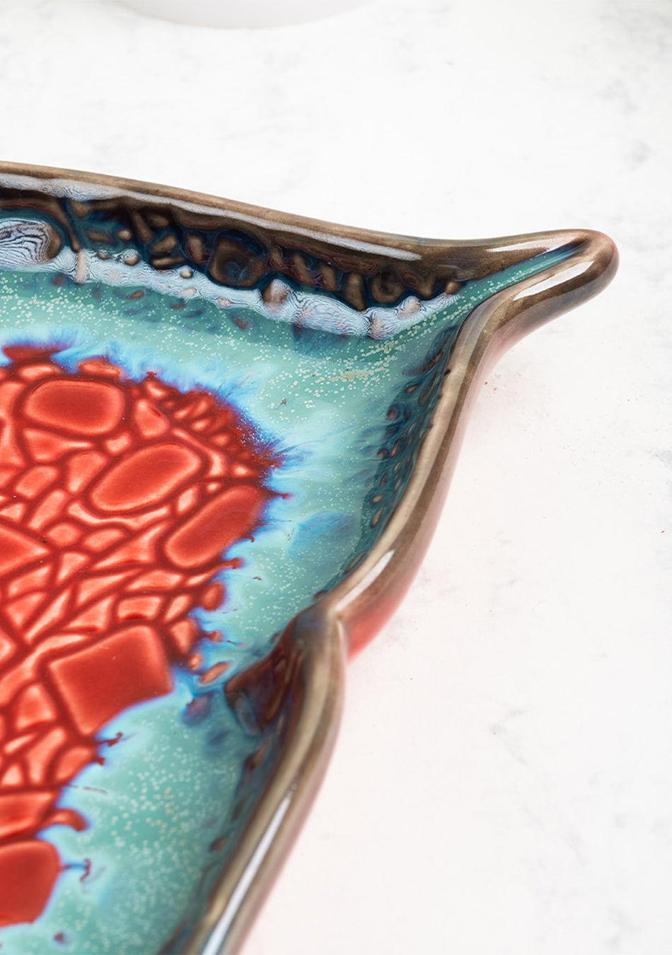 Mandala Red Ceramic Platter