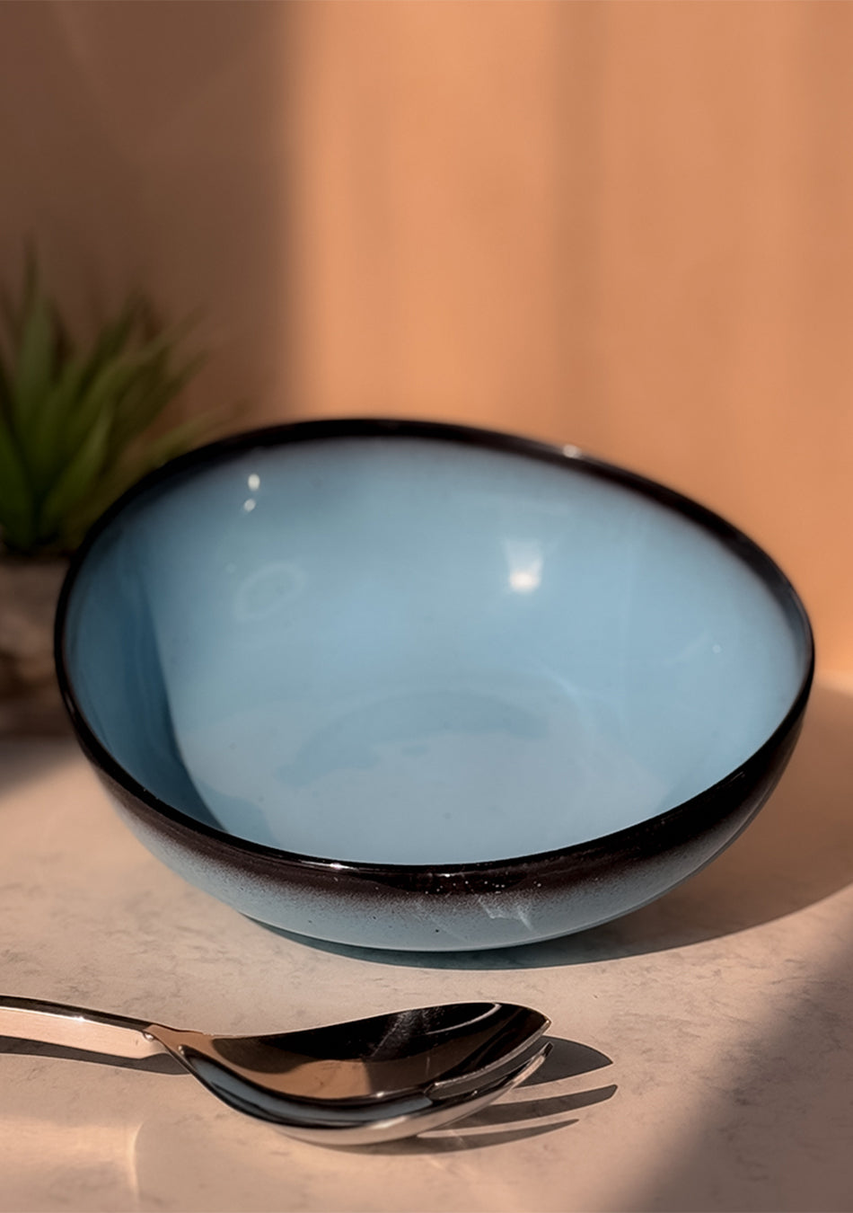 Blue Oblong Serving Bowls