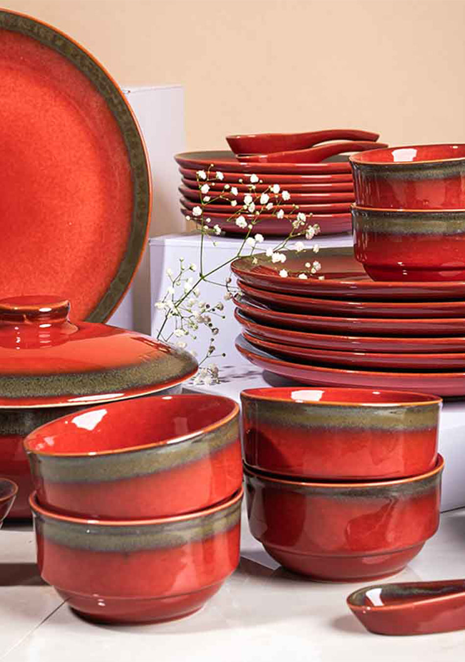 Rayleigh Sunset Dinnerset - Set of 37
