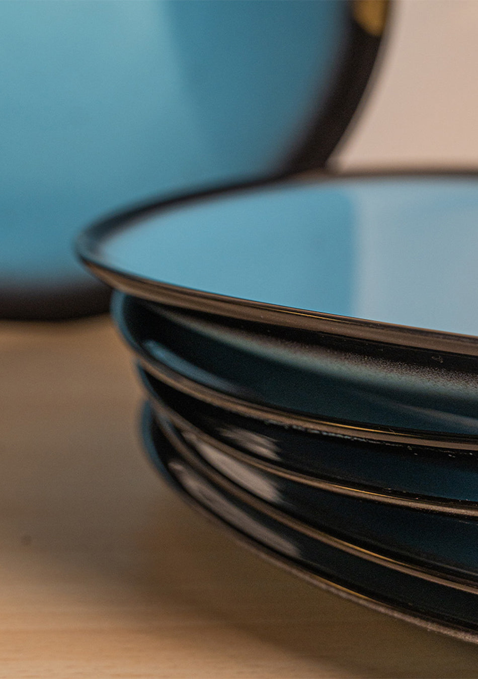 Blue Oblong Dinnerset