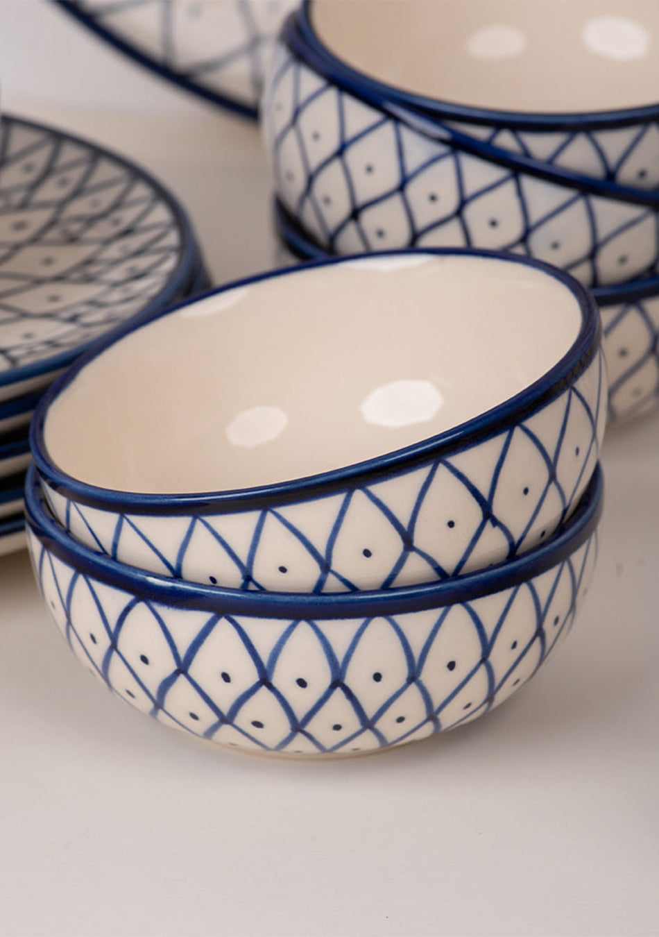 Lily of The Nile Ceramic Dinnerset - Set of 37