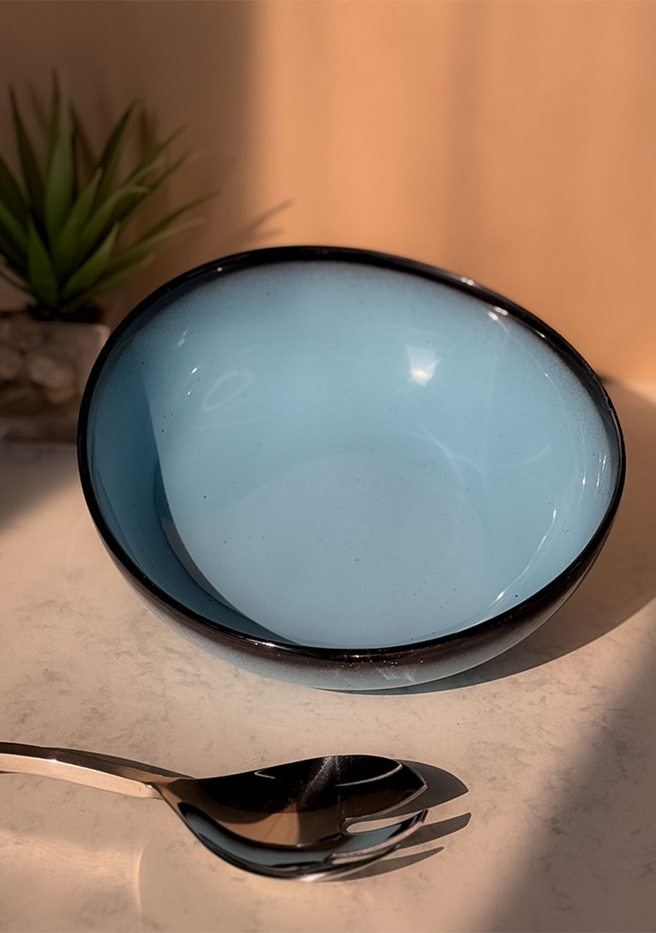 Blue Oblong Serving Bowls