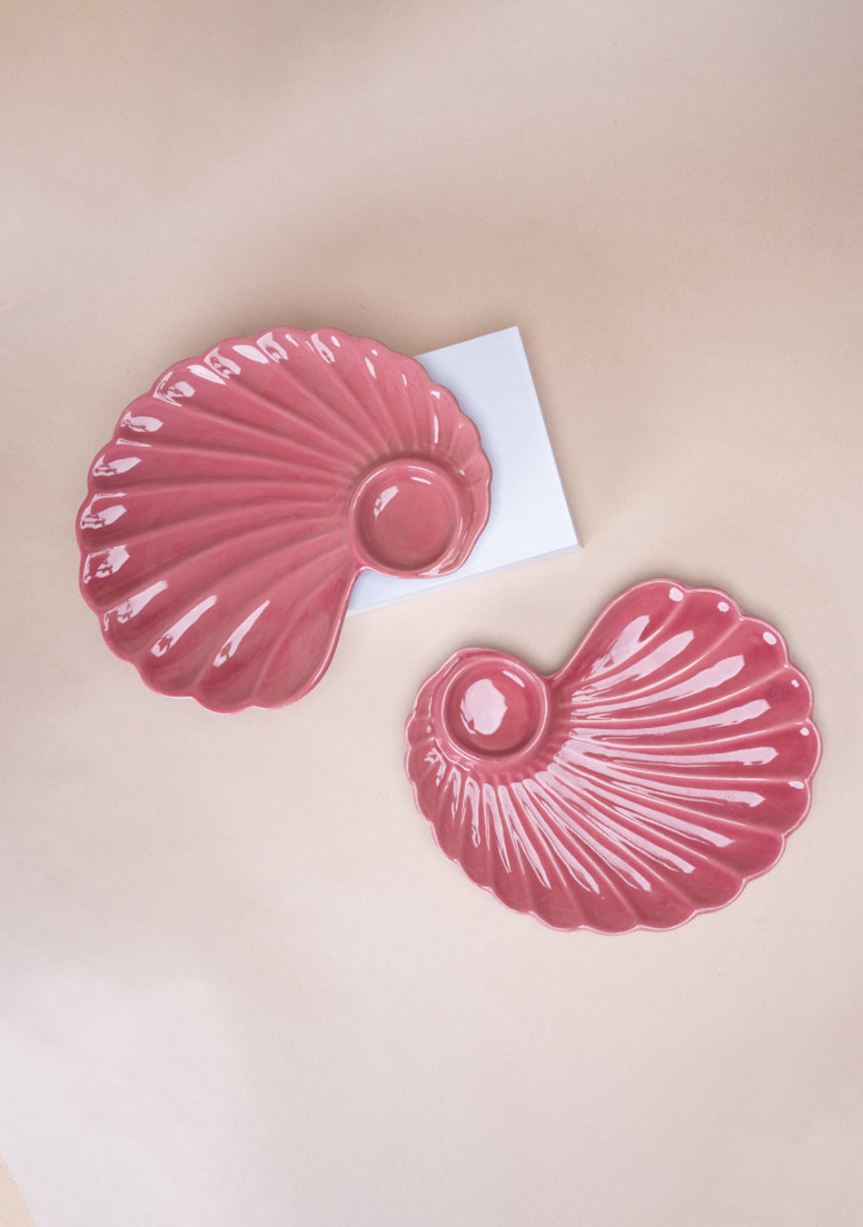 Pink Seashell Ceramic Platter