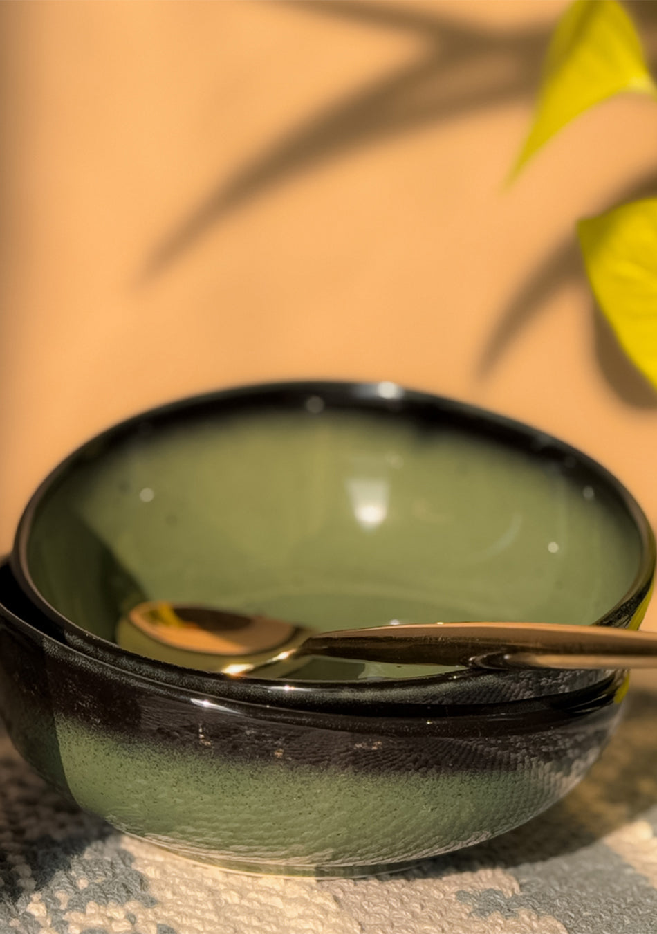 Green Oblong Soup Bowls