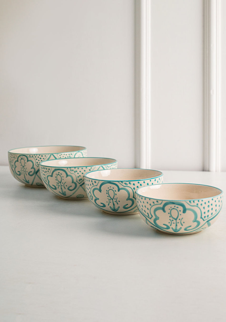 Aquamarine Mandala Soup Bowls