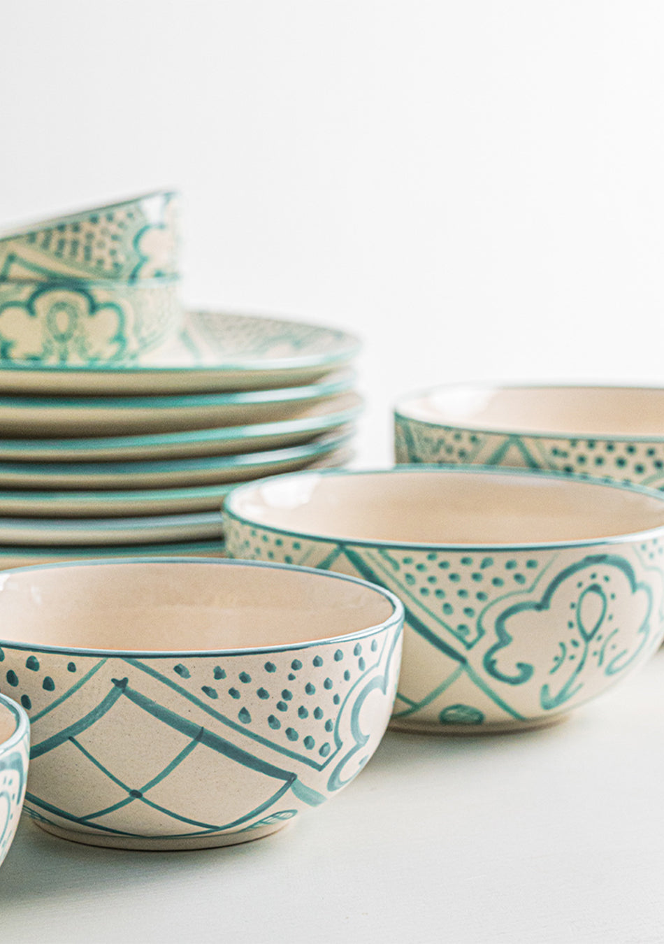 Aquamarine Mandala Dinnerset - Set of 18