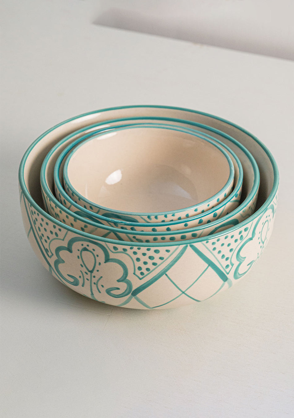 Aquamarine Mandala Soup Bowls