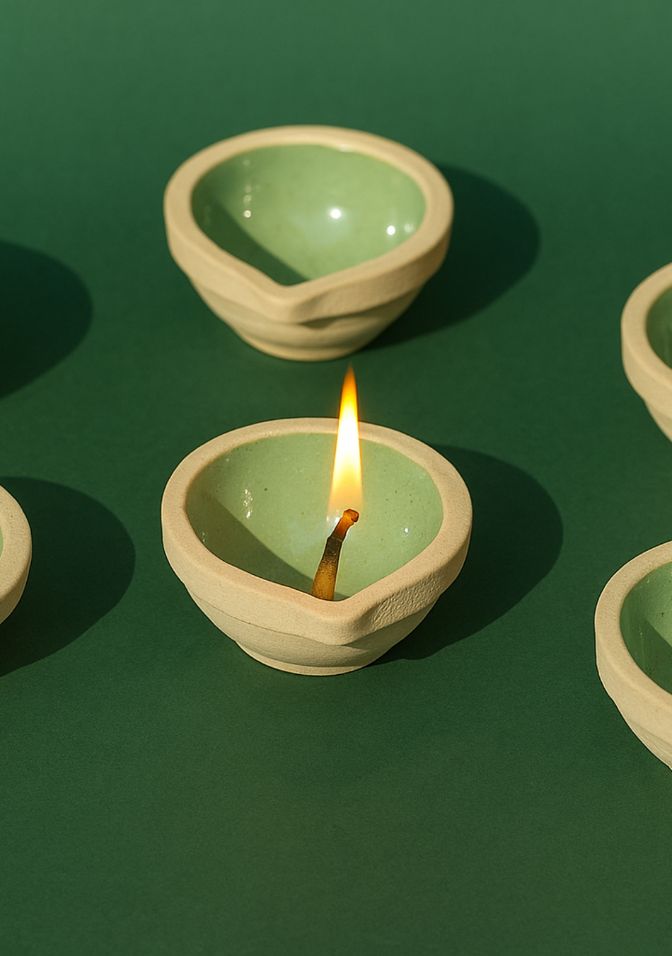 pista green diya set