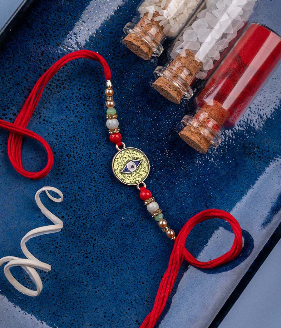 Evil Eye Coin Rakhi