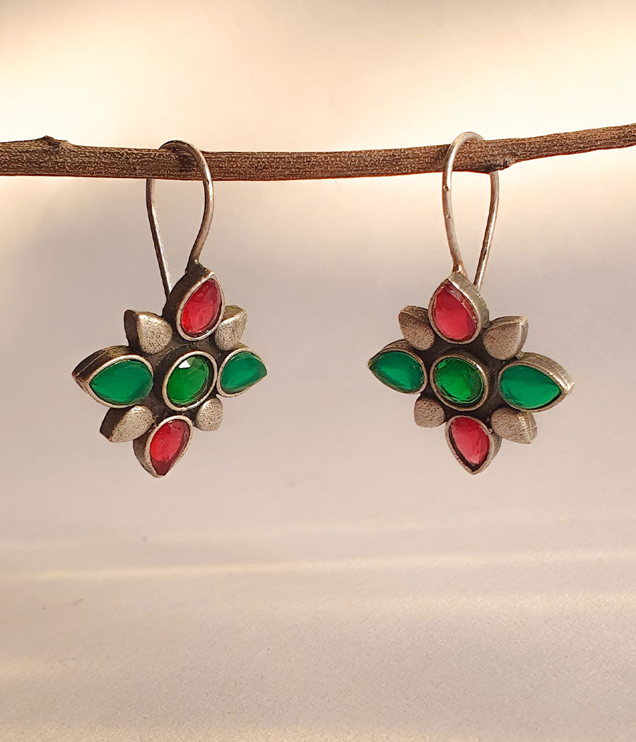 Vibrant Petal Hook Earrings