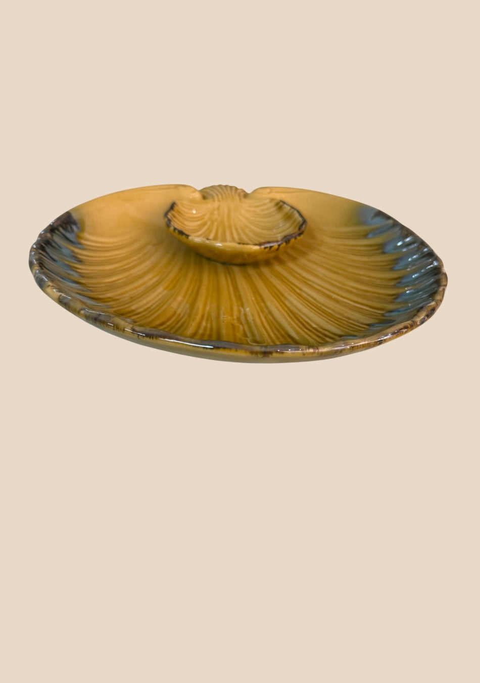 Sunlit Seashell Platter