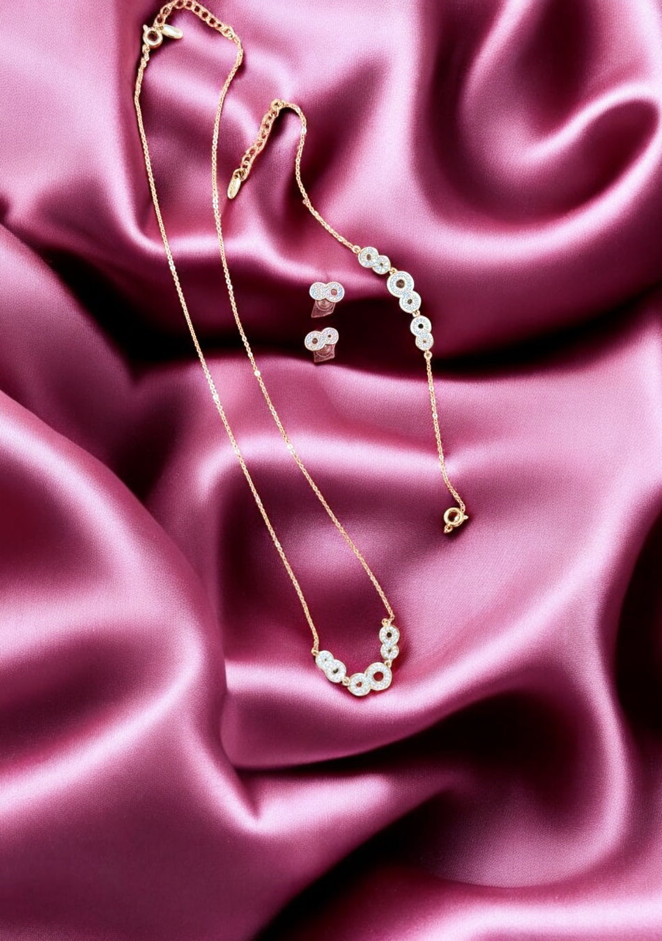 Infinity Bloom Pendant & Bracelet Set