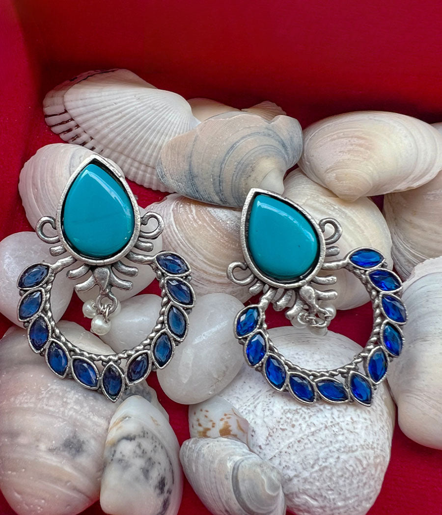 Sky-Blue Pearl Fusion Studs