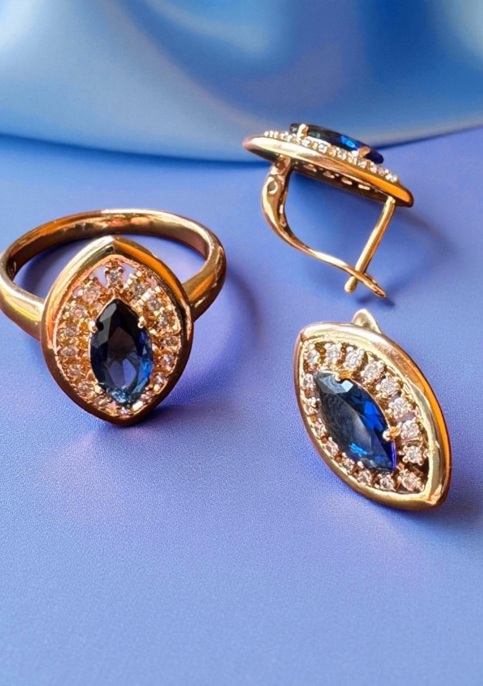 Imperial Blue Marquise Set