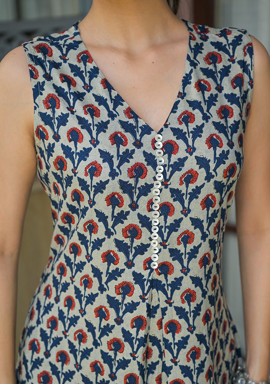 Indigo Red Floral Co-Ord Set