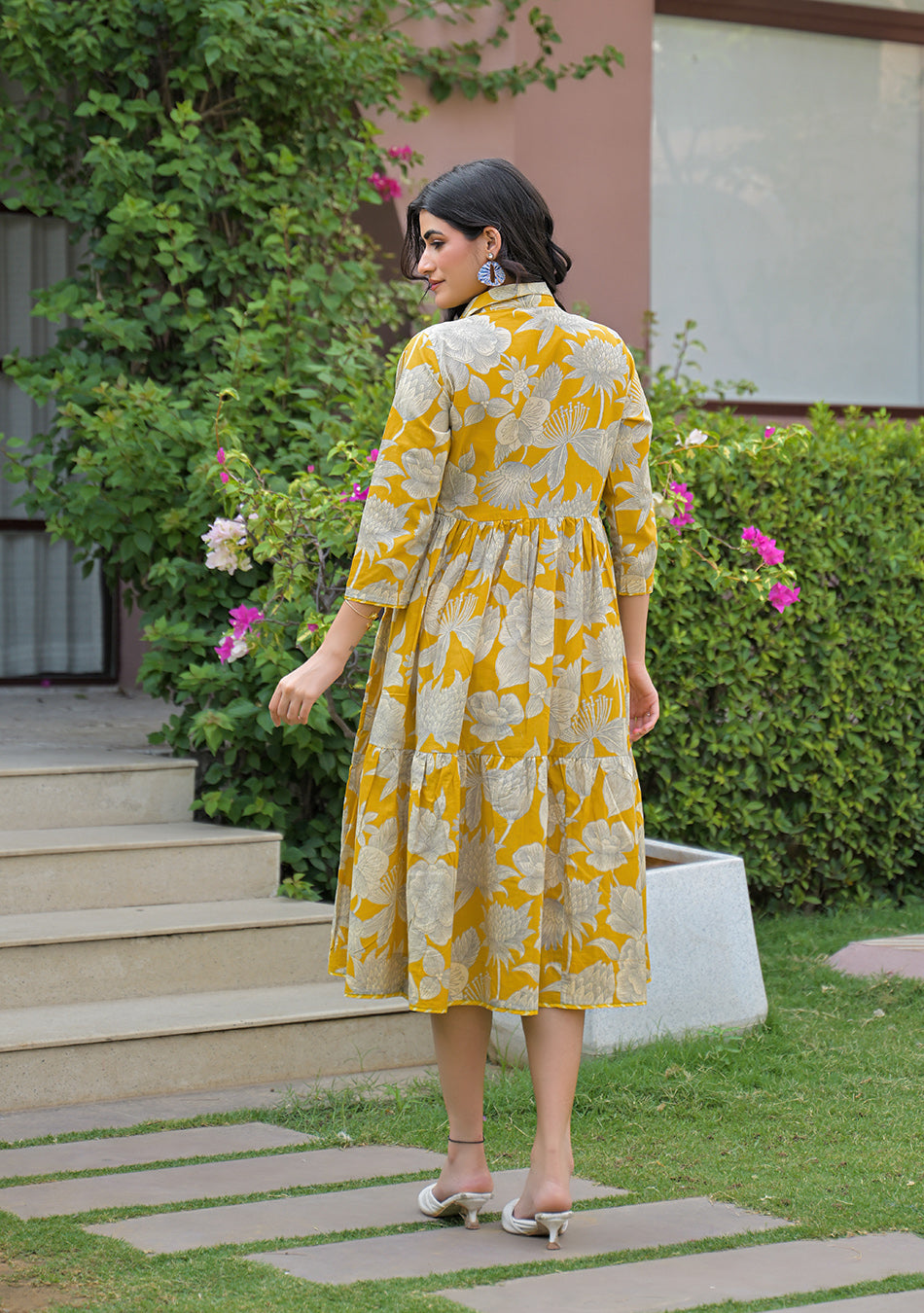 Aravalii Saffron Bloom Couture Dress