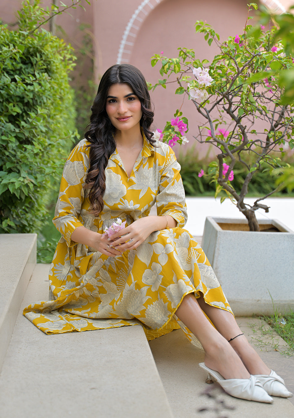 Aravalii Saffron Bloom Couture Dress