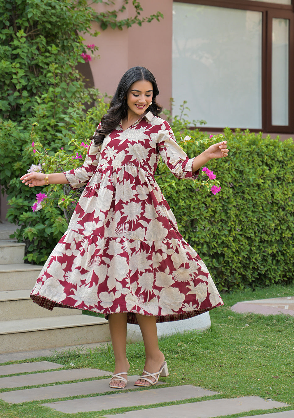 Aravalii Crimson Botanica Dress